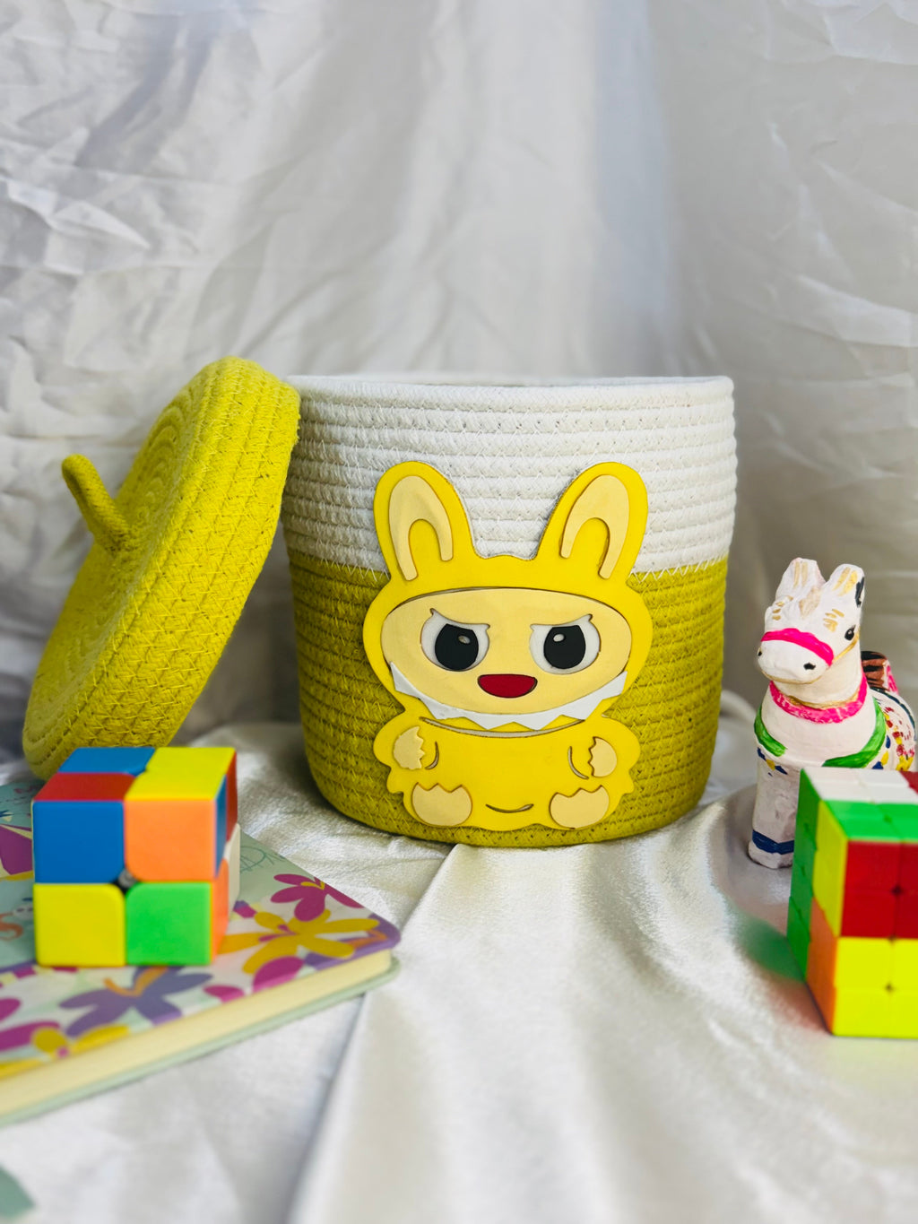 Labubu Basket - Lemon Yellow