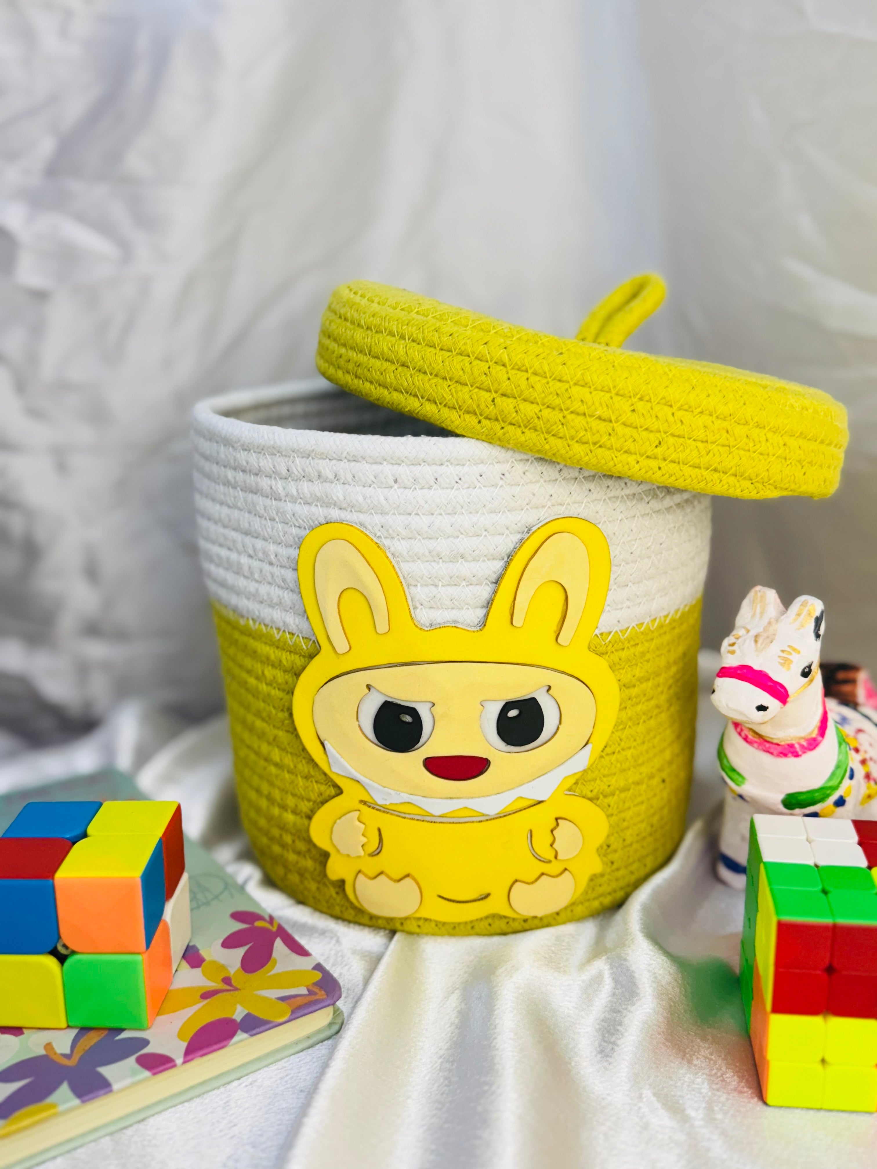 Labubu Basket - Lemon Yellow