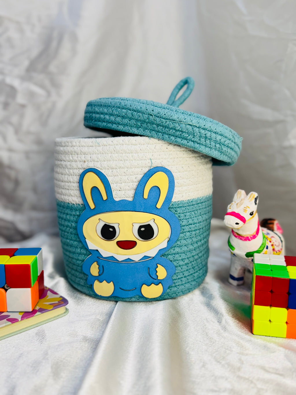 Labubu basket - Aqua Blue