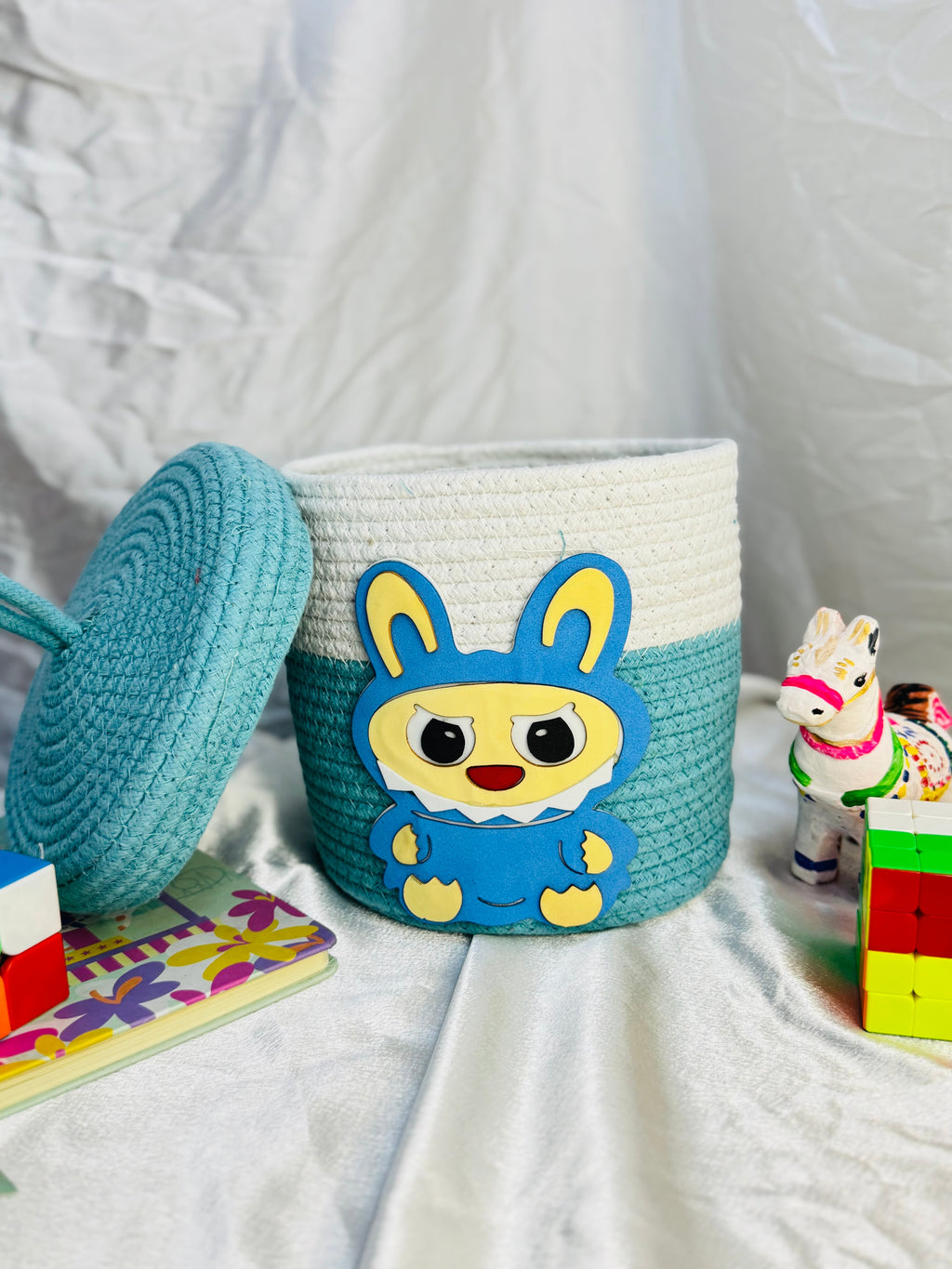 Labubu basket - Aqua Blue