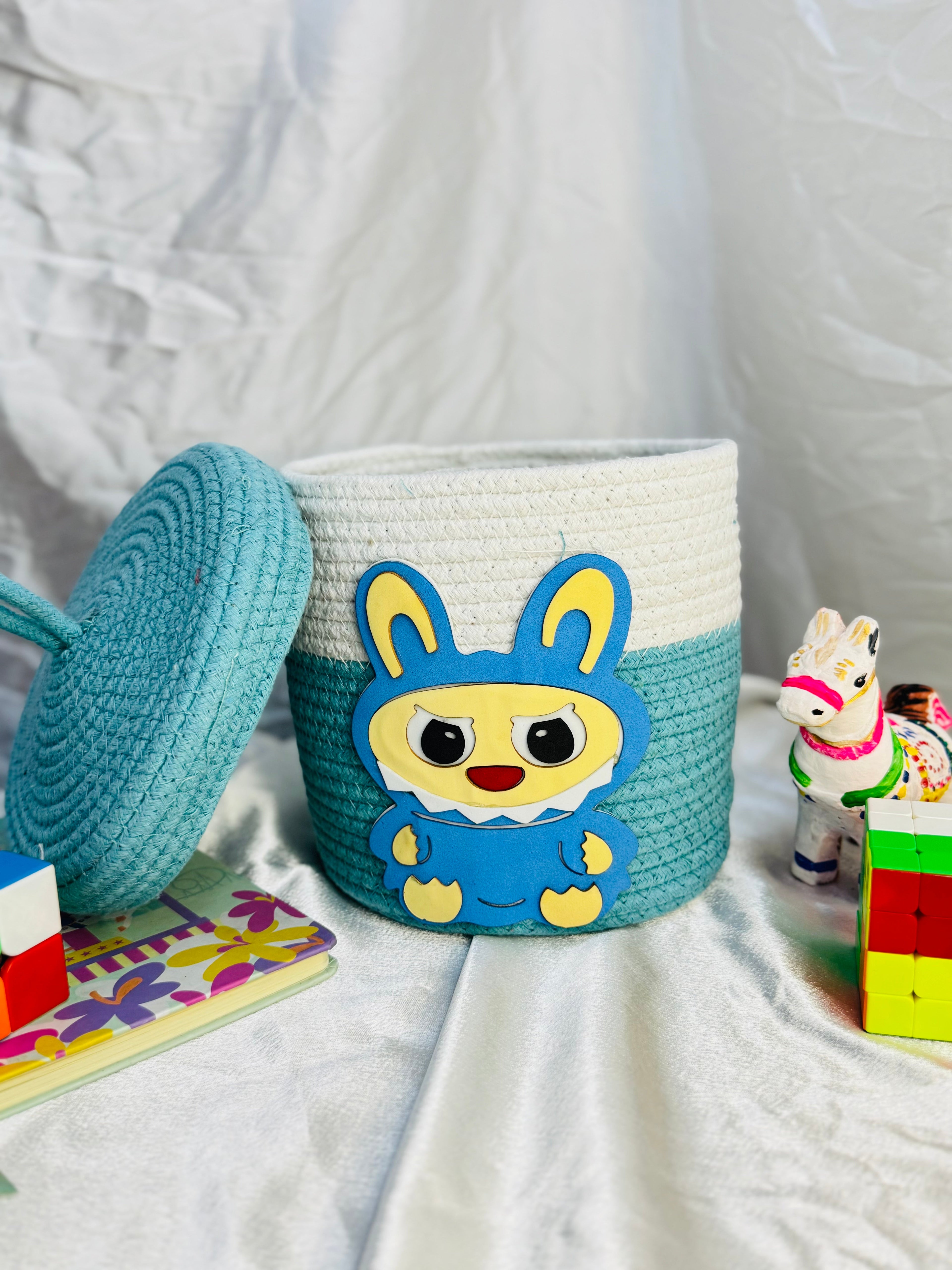 Labubu basket - Aqua Blue