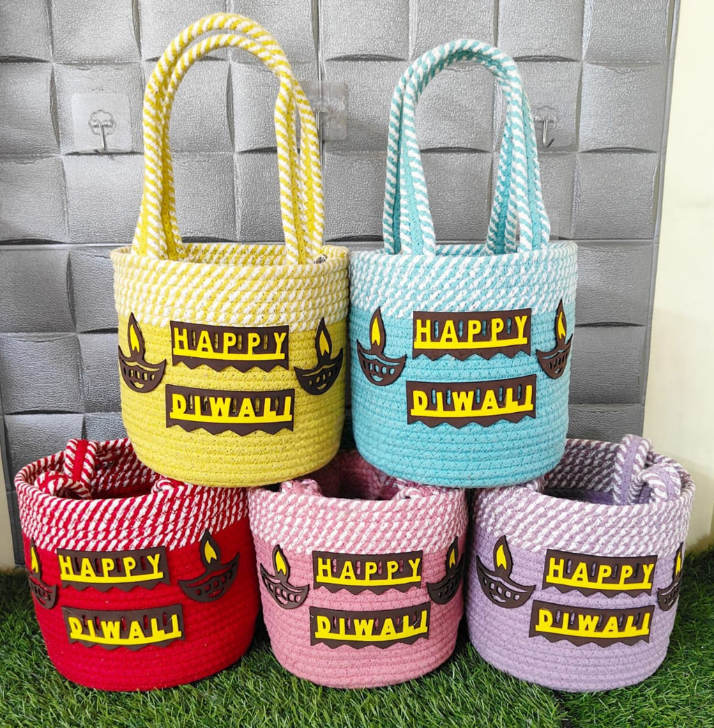 Qaya Living Blue Diwali Basket