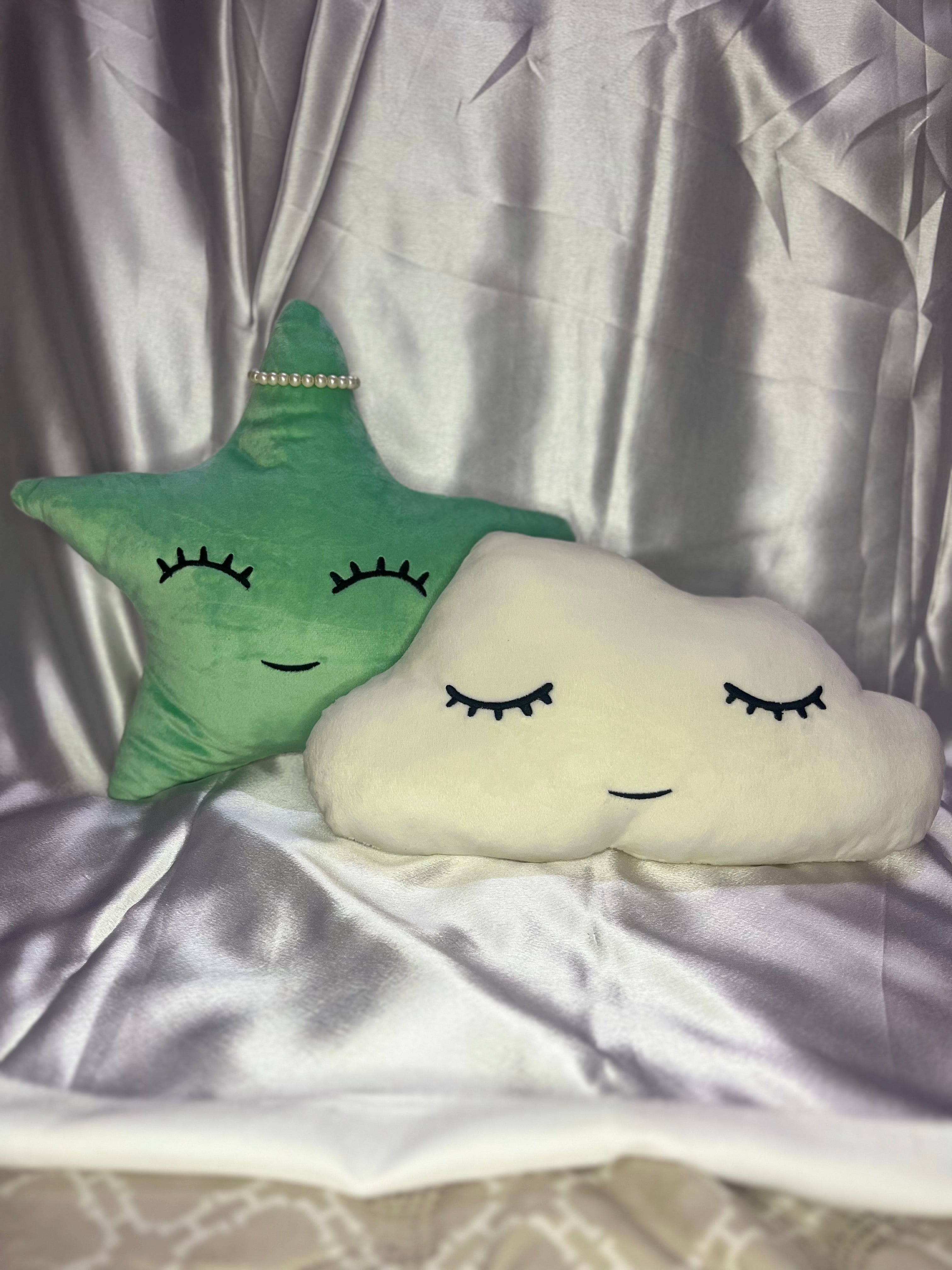 Cute Star, Moon and Cloud cushions - Set of 2