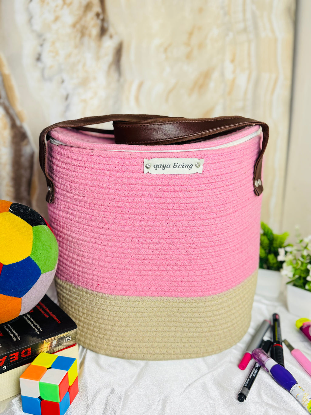 Zipper Basket - Pink