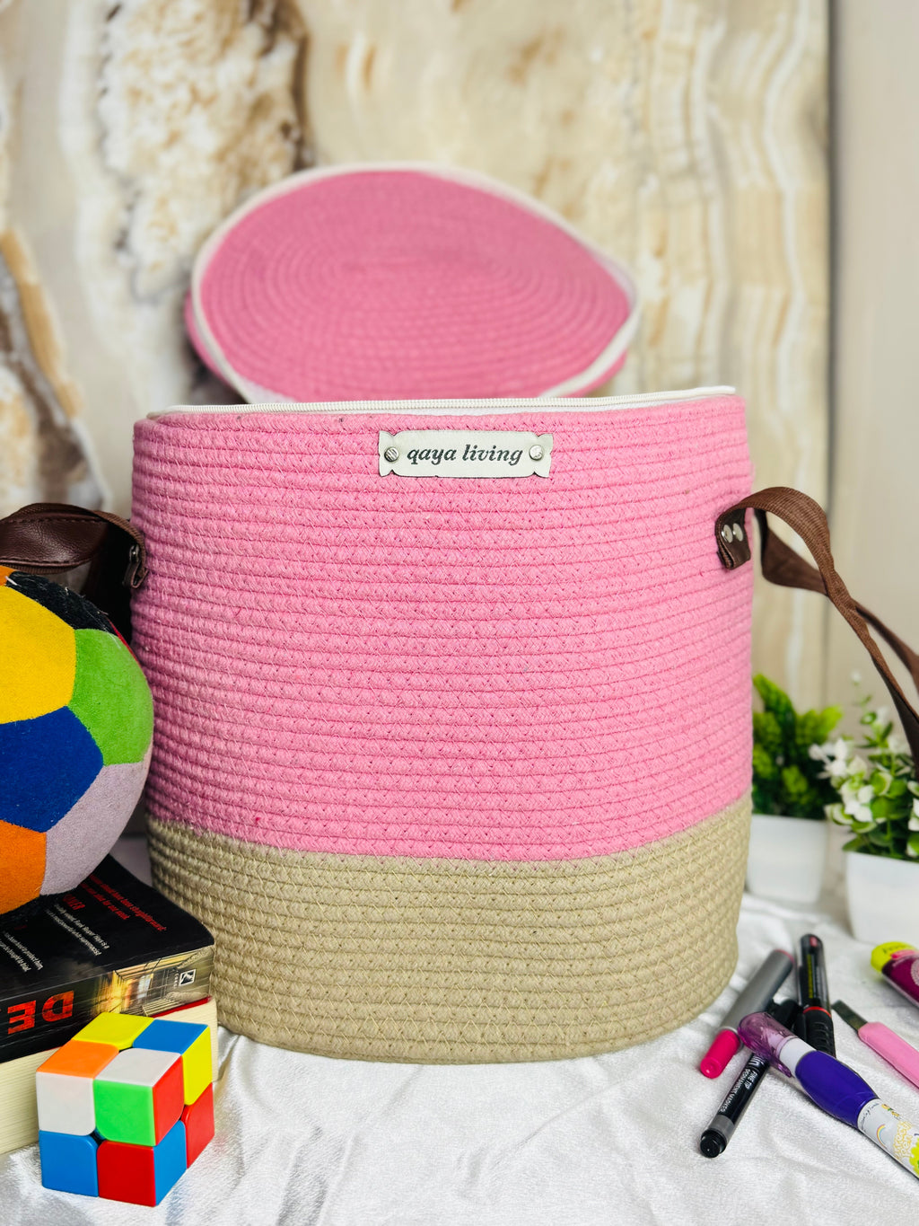 Zipper Basket - Pink