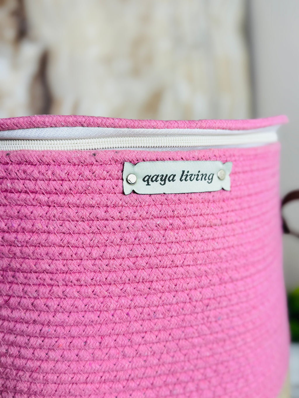 Zipper Basket - Pink