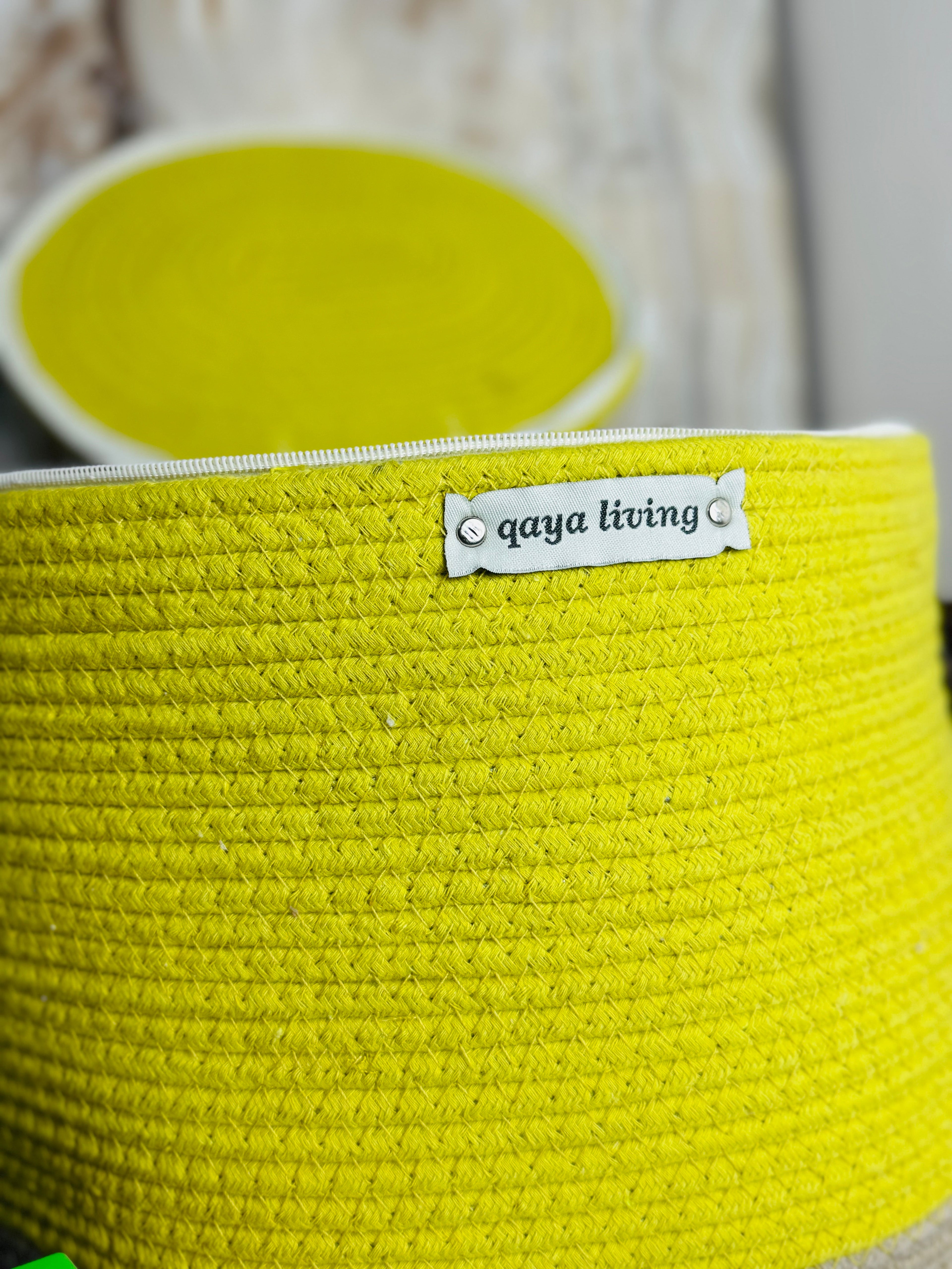 Zipper Basket - lemon yellow