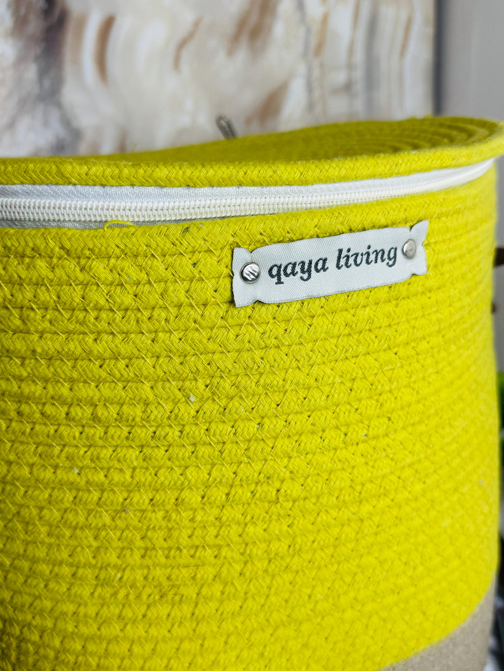 Zipper Basket - lemon yellow