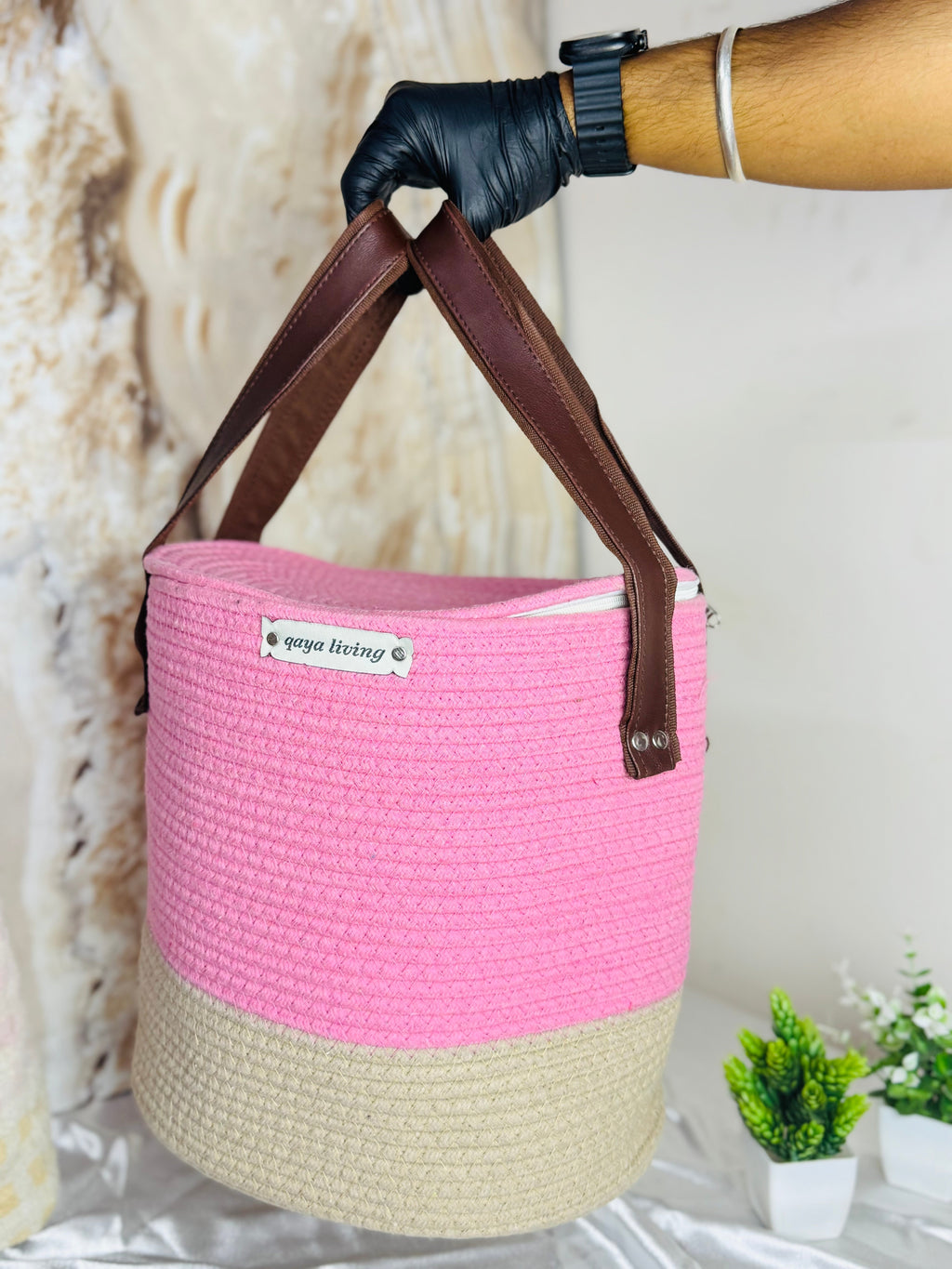 Zipper Basket - Pink