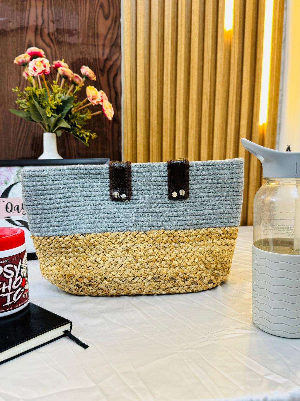 Wonder Shoulder Bag - Grey Jute