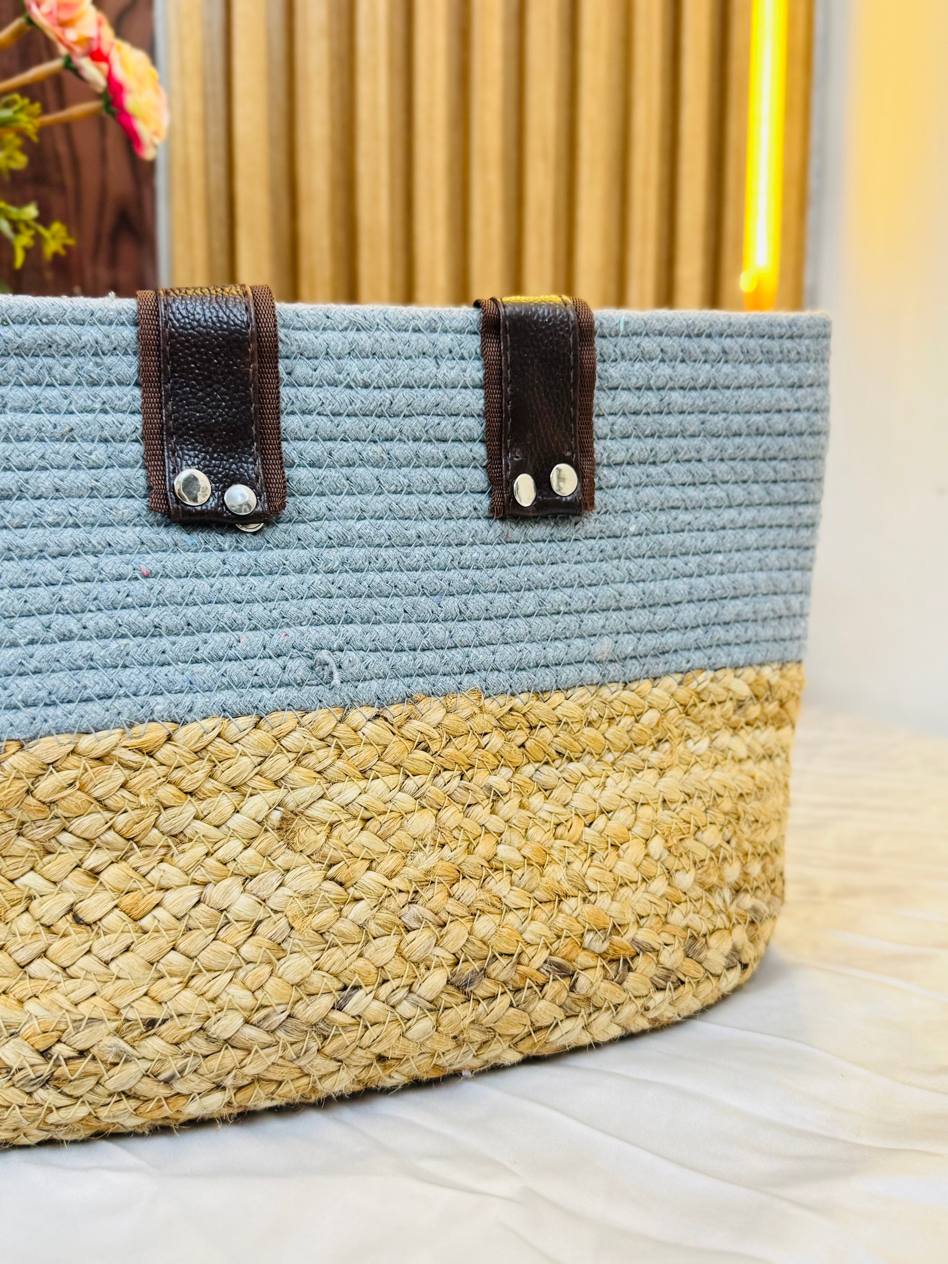 Wonder Shoulder Bag - Grey Jute